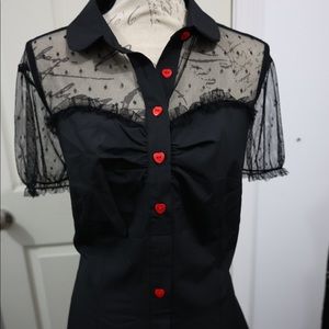 Rockabilly style shear top